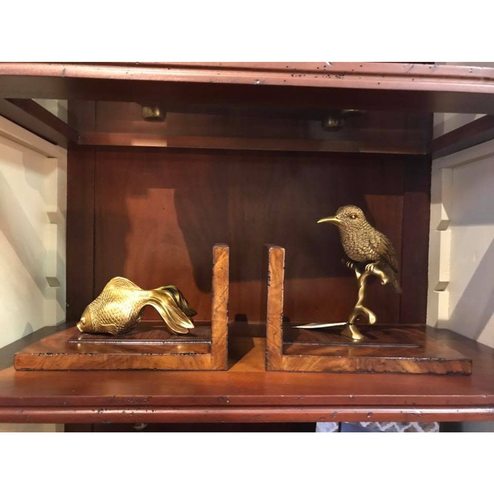 Theodore Alexander Brass Bird and Fish Bookends