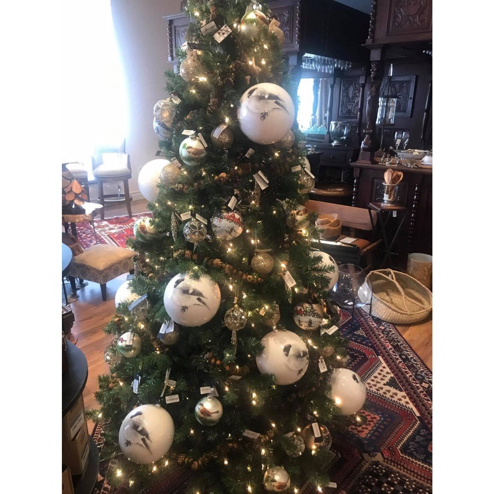 Shishi LLC Bullfinch Bird Ball Ornament