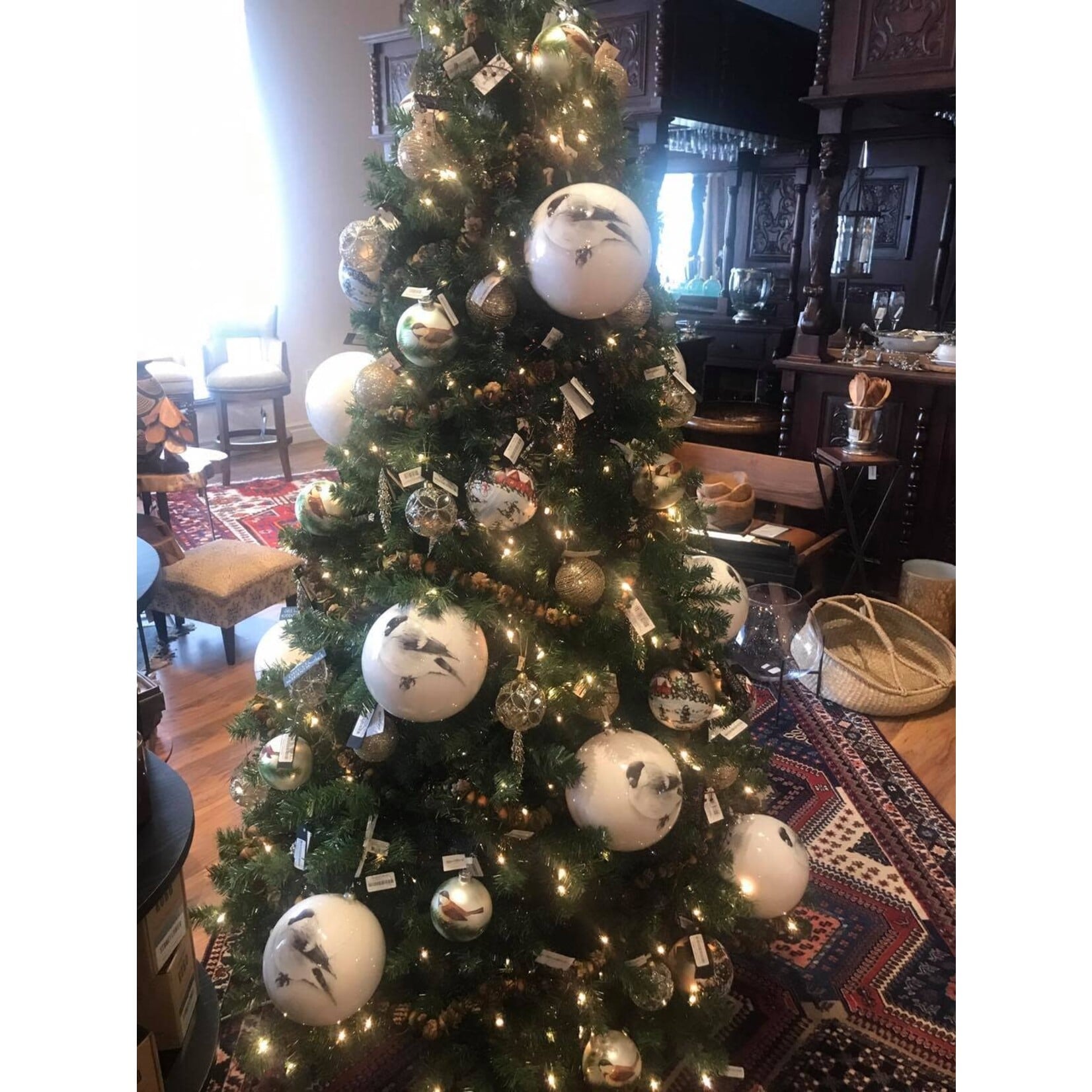 Shishi LLC Bullfinch Bird Lightweight Ball Ornament 8"