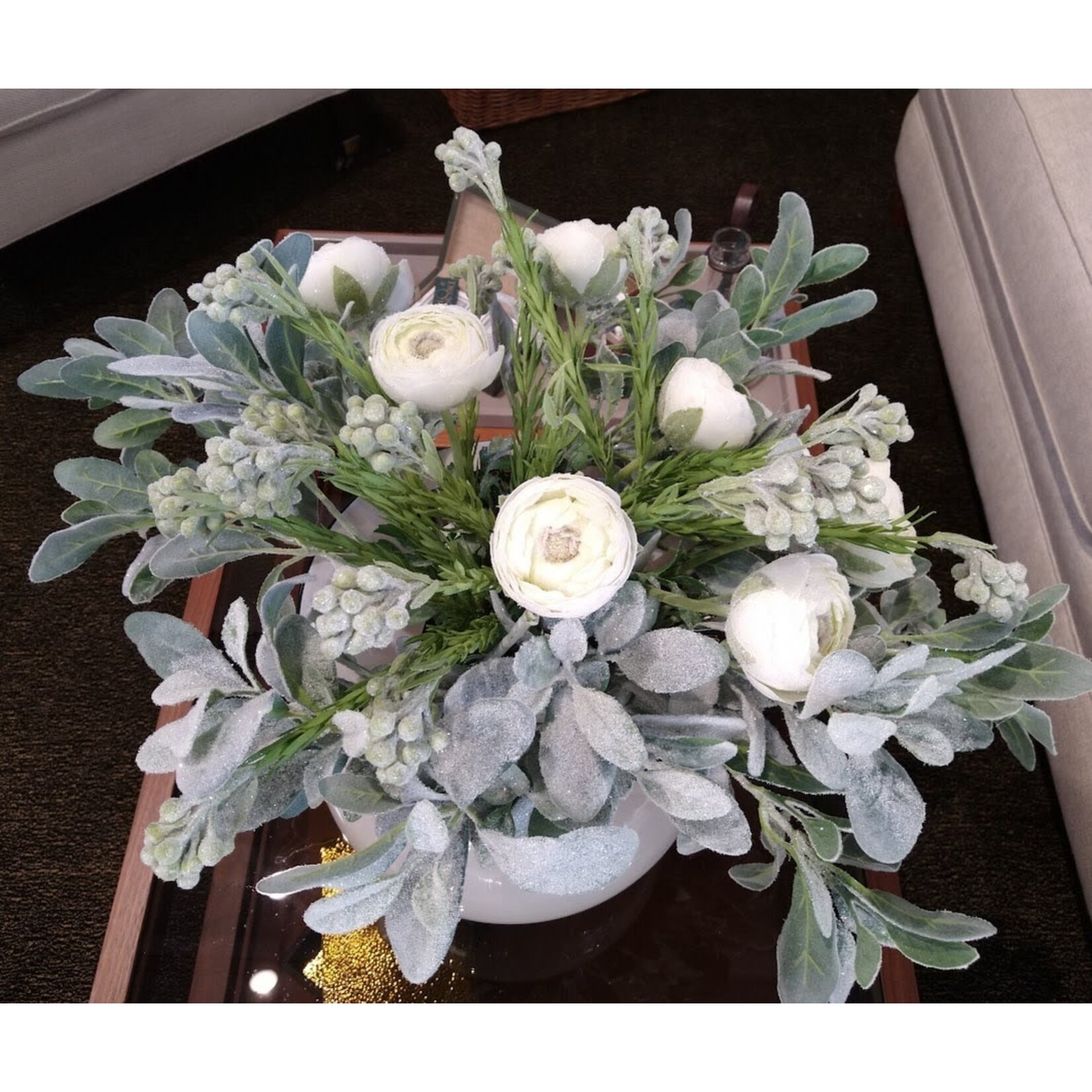 Sherri's Designs Frosted Lambs Ear Green 26" Stem