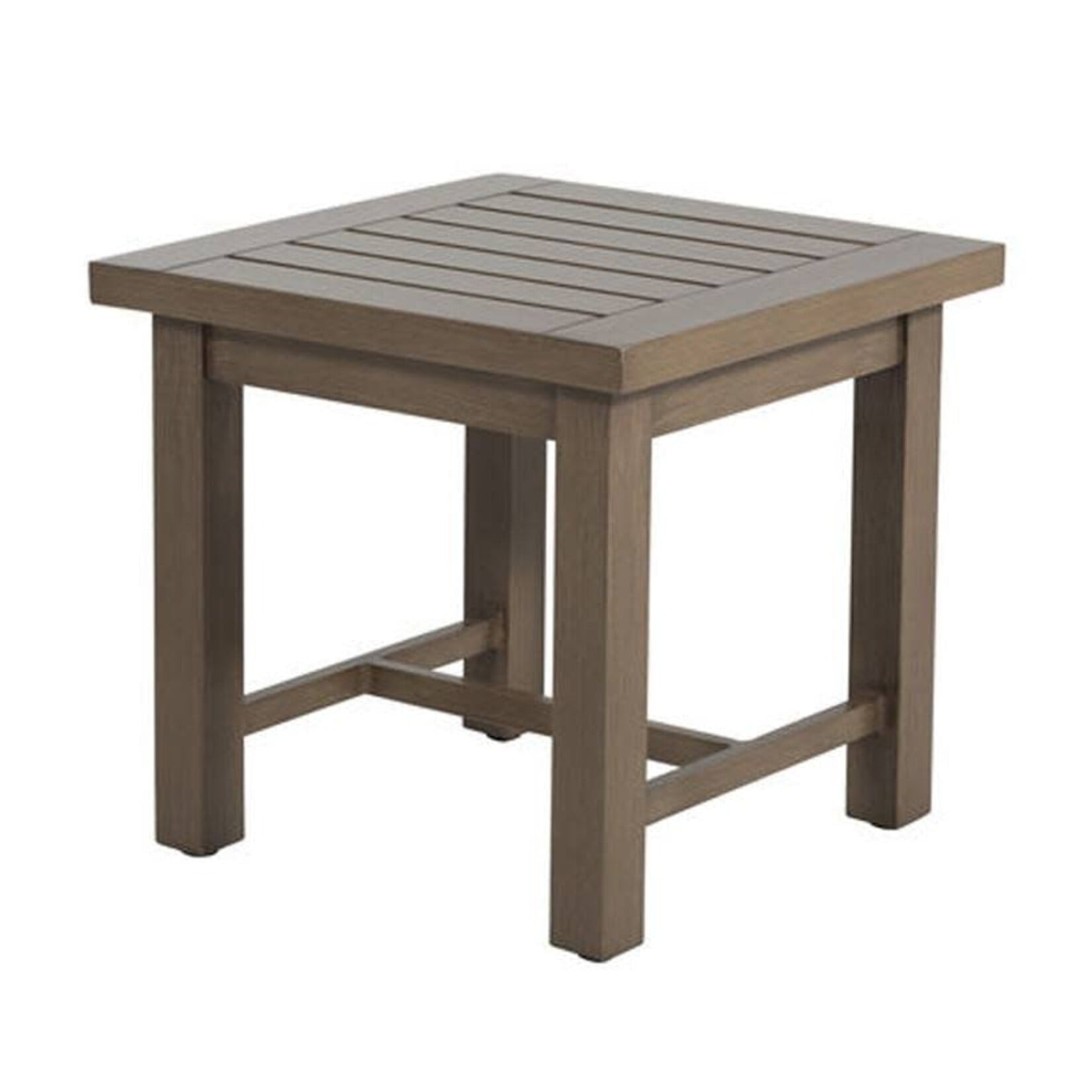 Summer Classics Club Aluminum Oak Outdoor End Table