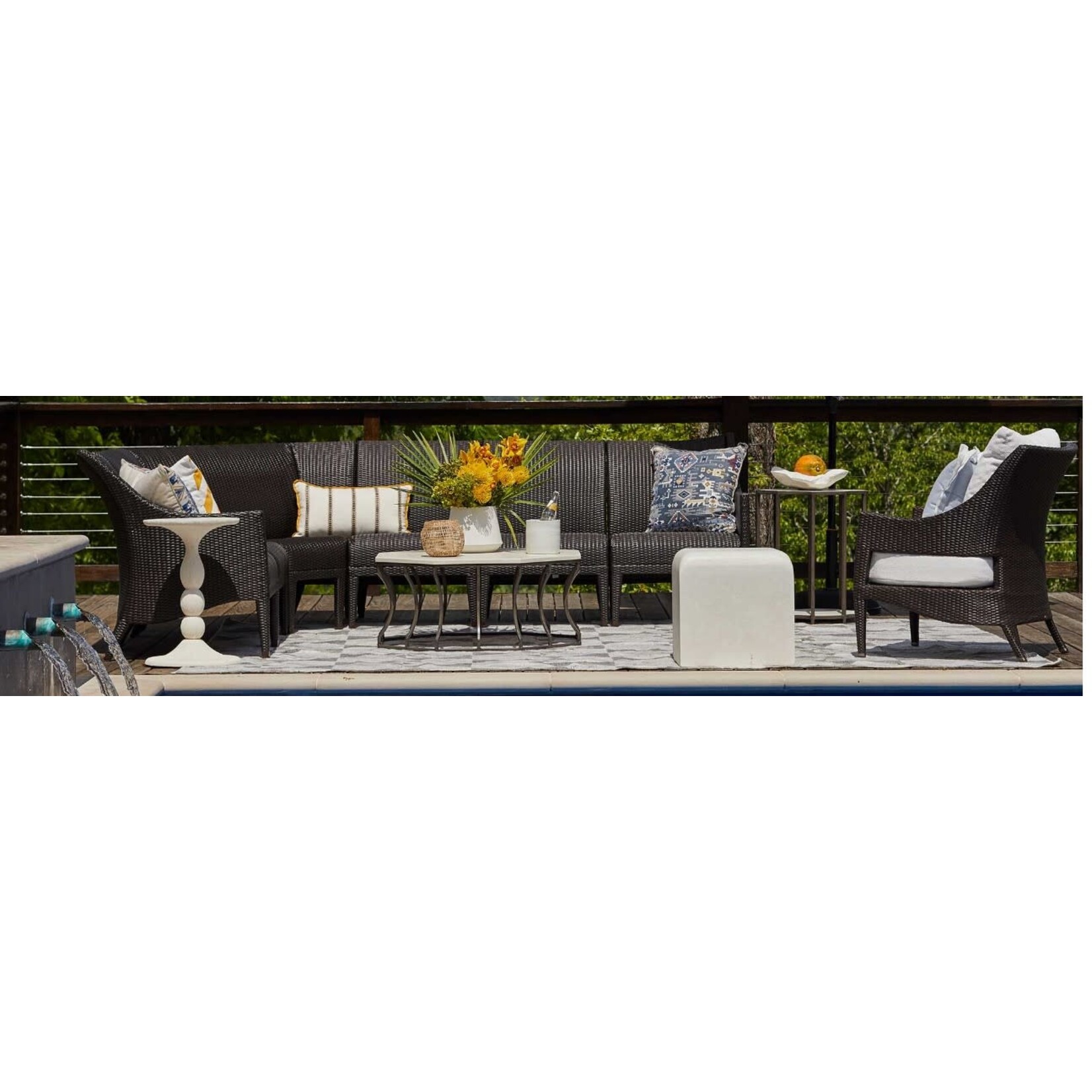 Summer Classics Athena Black Walnut Outdoor Sectional LAF Chair