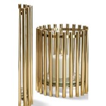 Tozai Hurricane Steel & Glass Pillar Candleholder - Small