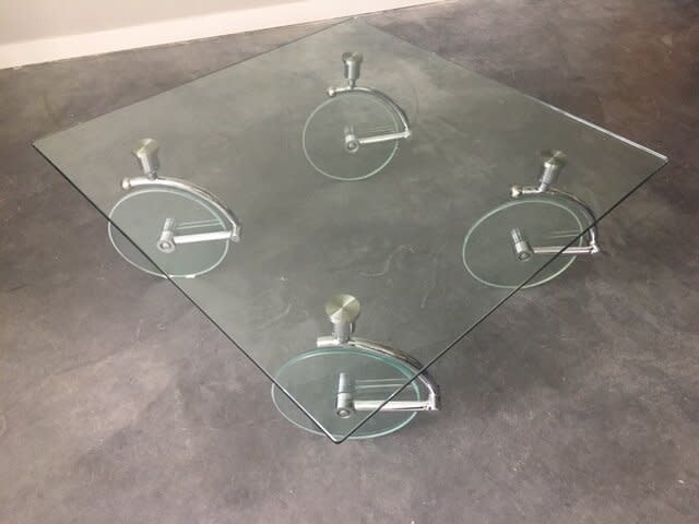 Glass teapoy with wheels discount