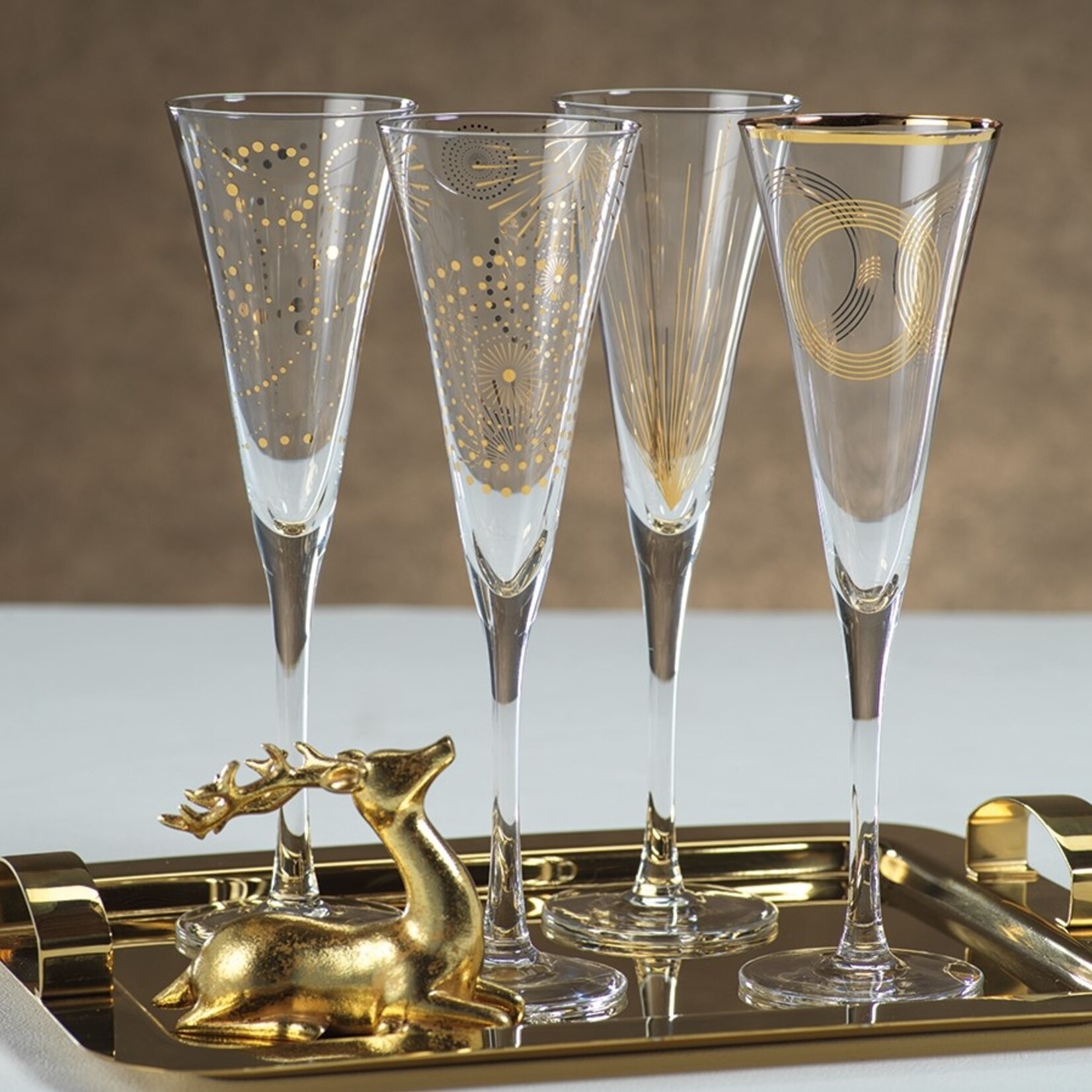 Zodax Celebration Champagne Flute Glass