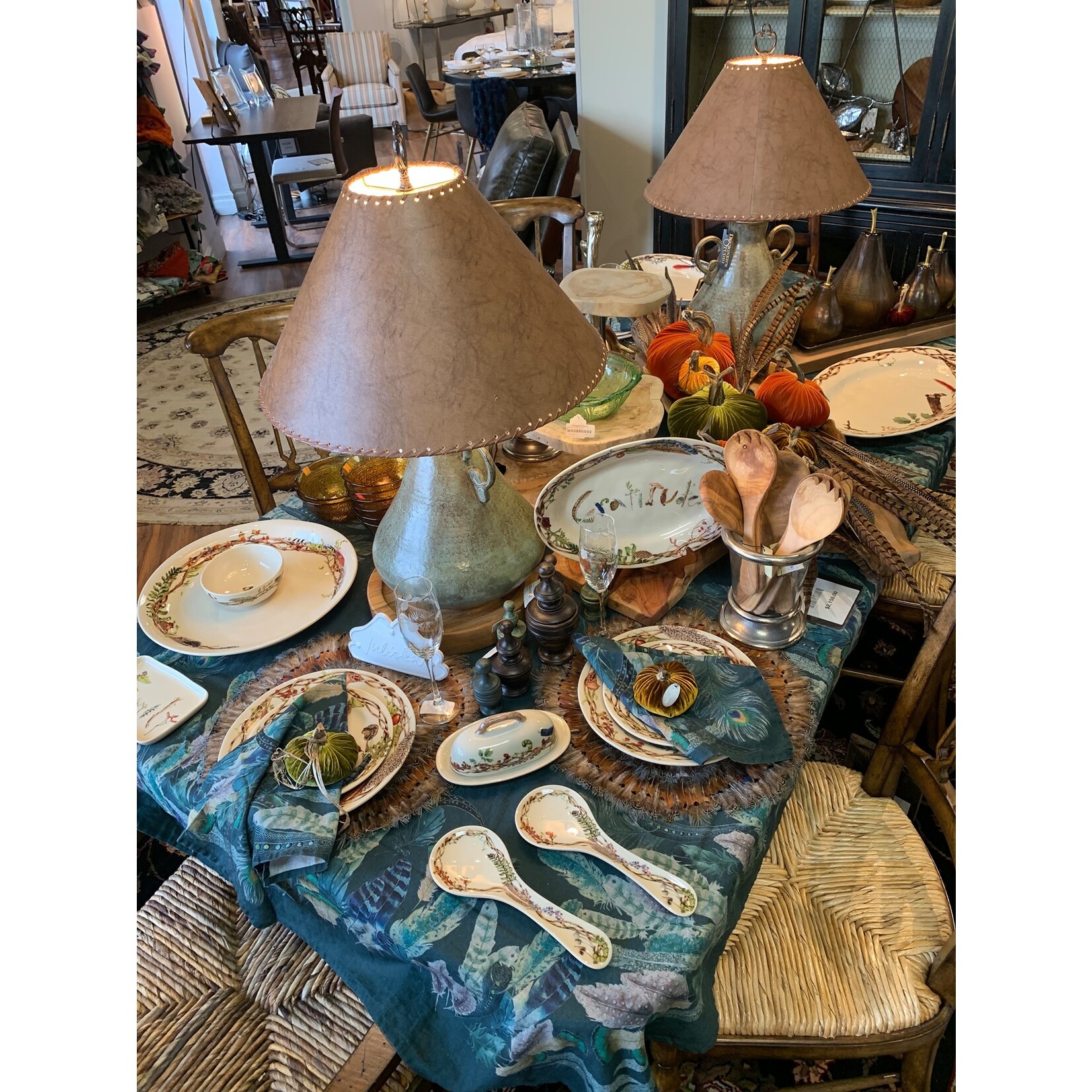 Garnier Thiebaut Panache Canard Feather Table Runner