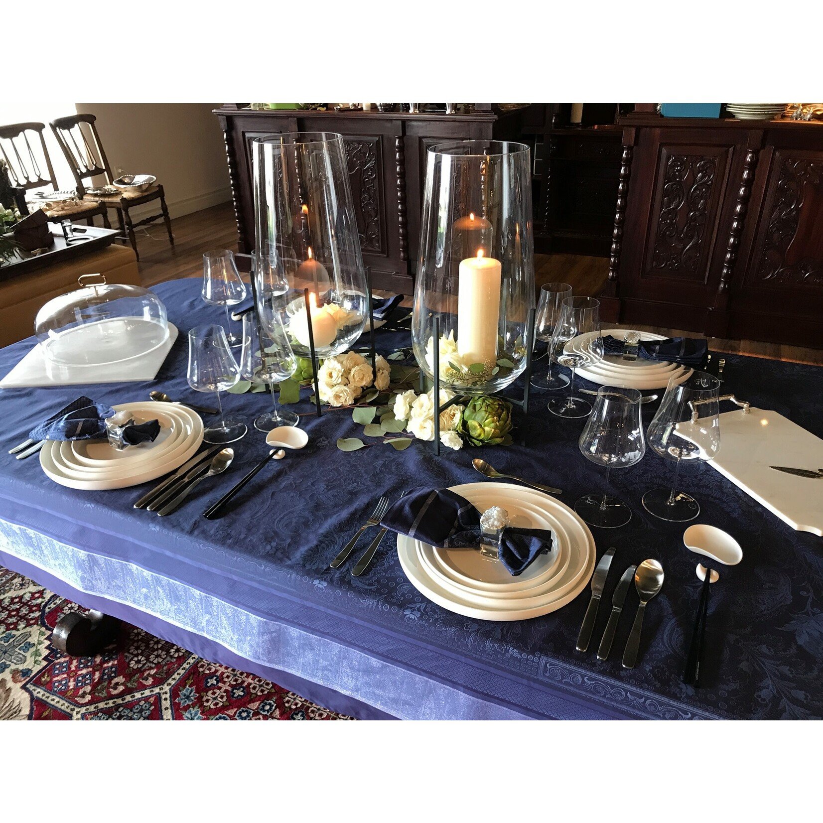 Zodax Salema Glass Vase Hurricane on Metal Stand - Large