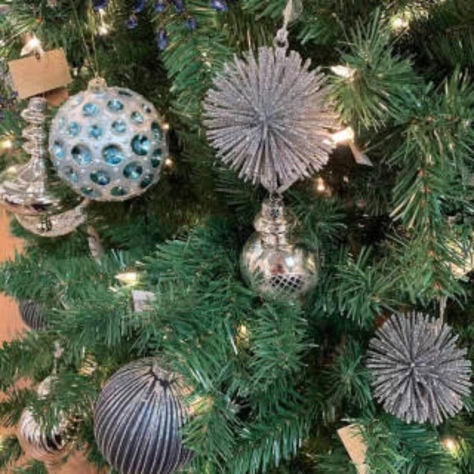 Two's Company Glitter Starburst Ornament 3"