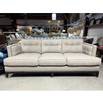 Vanguard Furniture 3 Cushion Sofa Wheat with Nailhead Detail