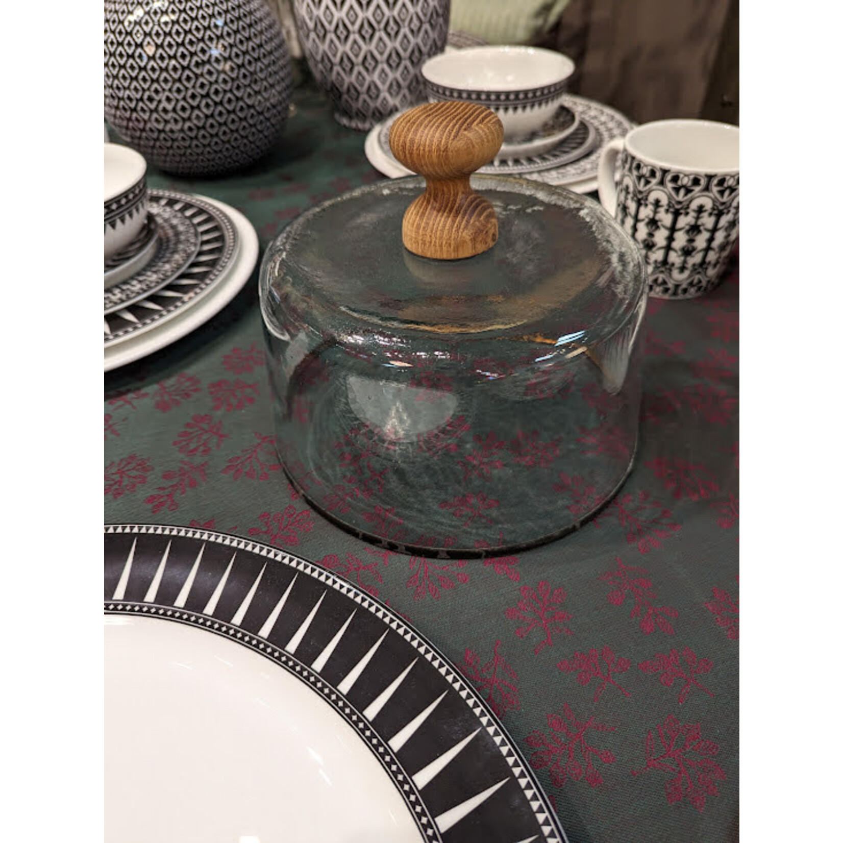 etuHOME Demijohn Clear Glass Cheese Cover Dome