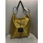 Saro Trading Company Gold Handbag with Bronze Strap