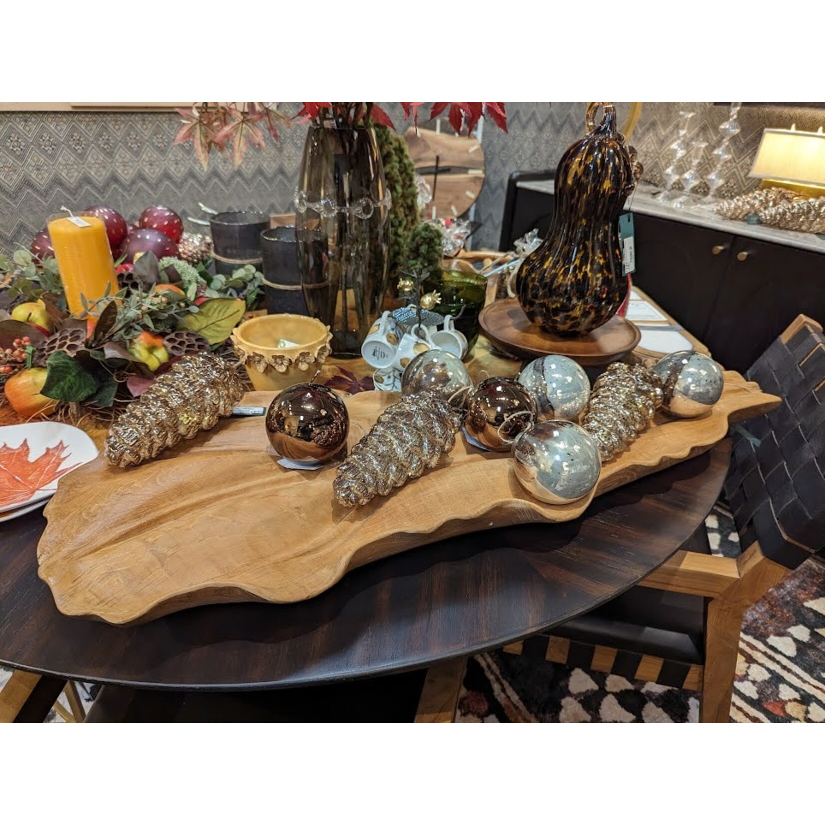Zodax Bali Reclaimed Teak Wood Leaf Tray