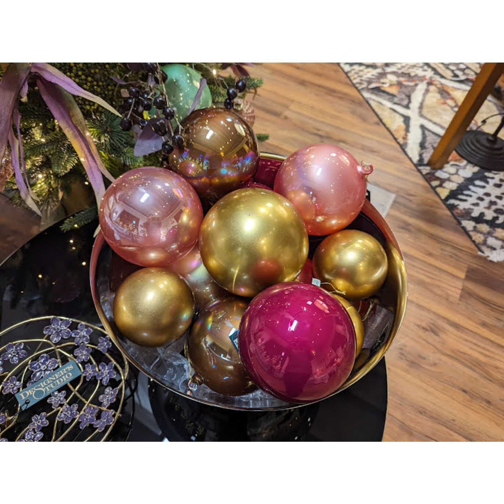 Katherine's Collection Pink Glass Ball Ornament