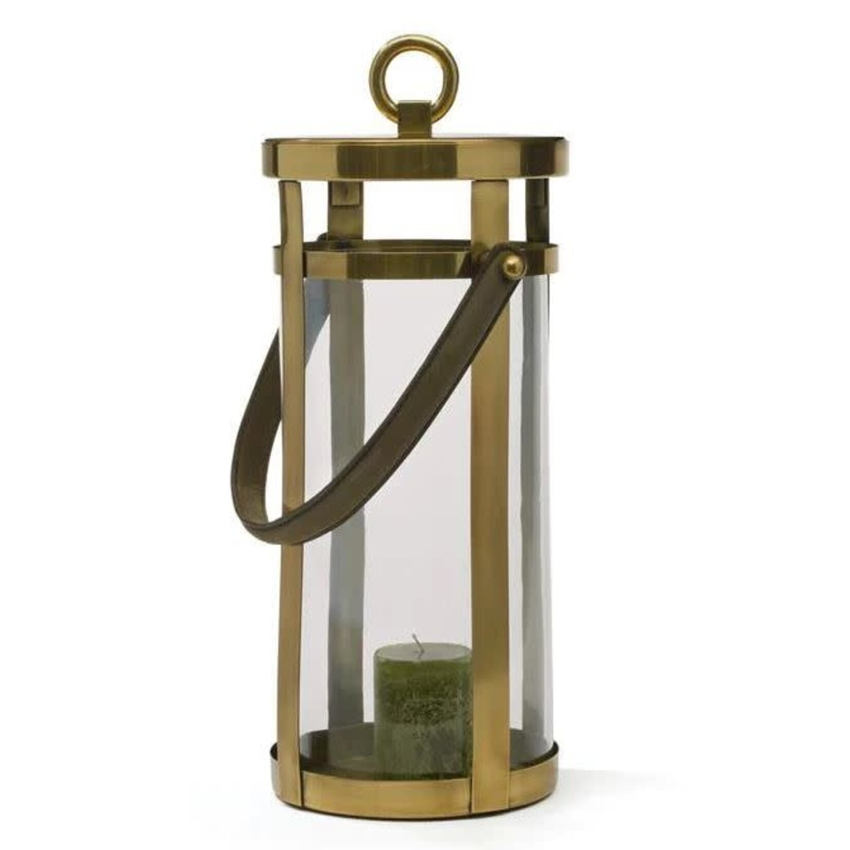 Go Home Wellington Brass Candleholder Lantern