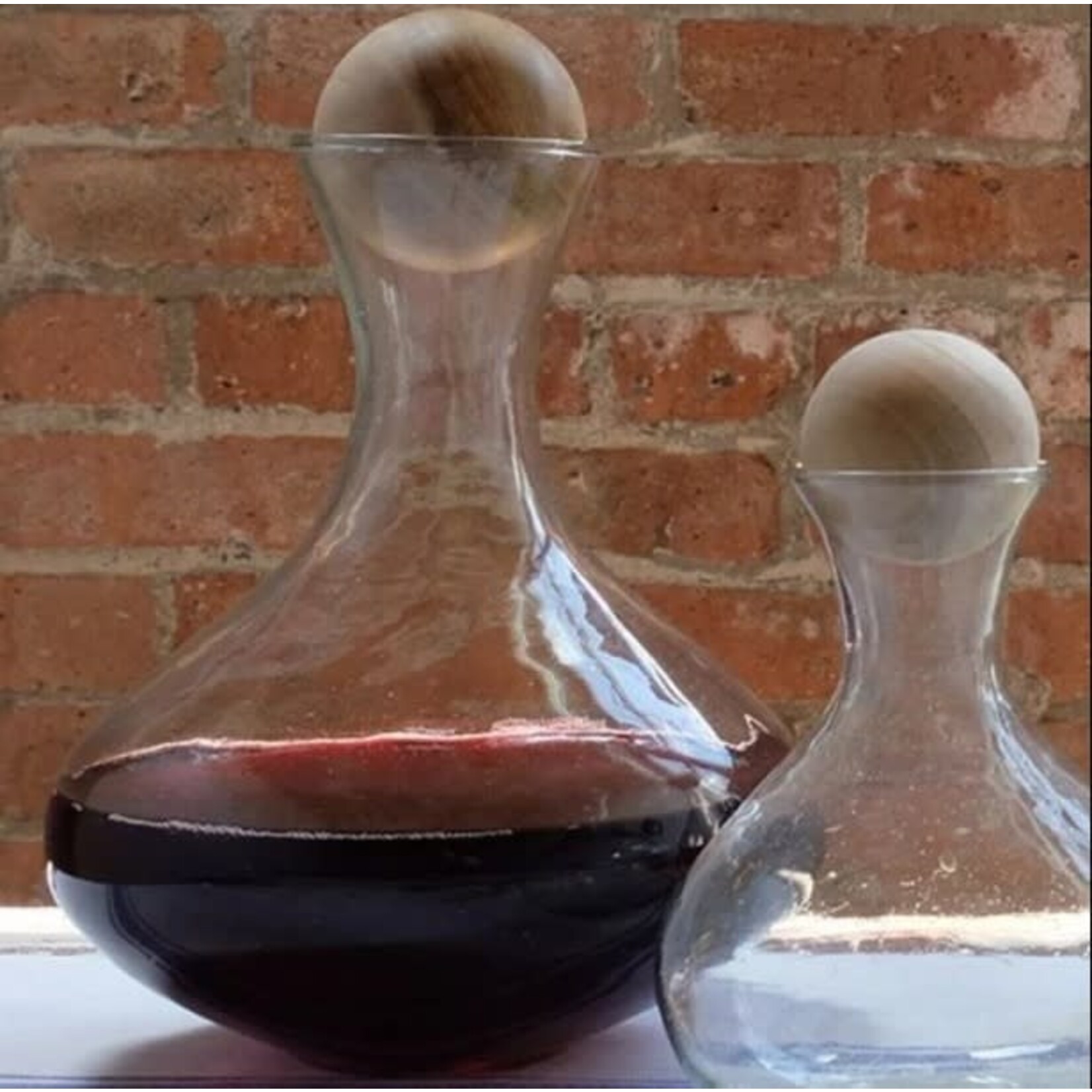 Sobremesa Clasico Hand Blown Glass Decanter with Stopper Large