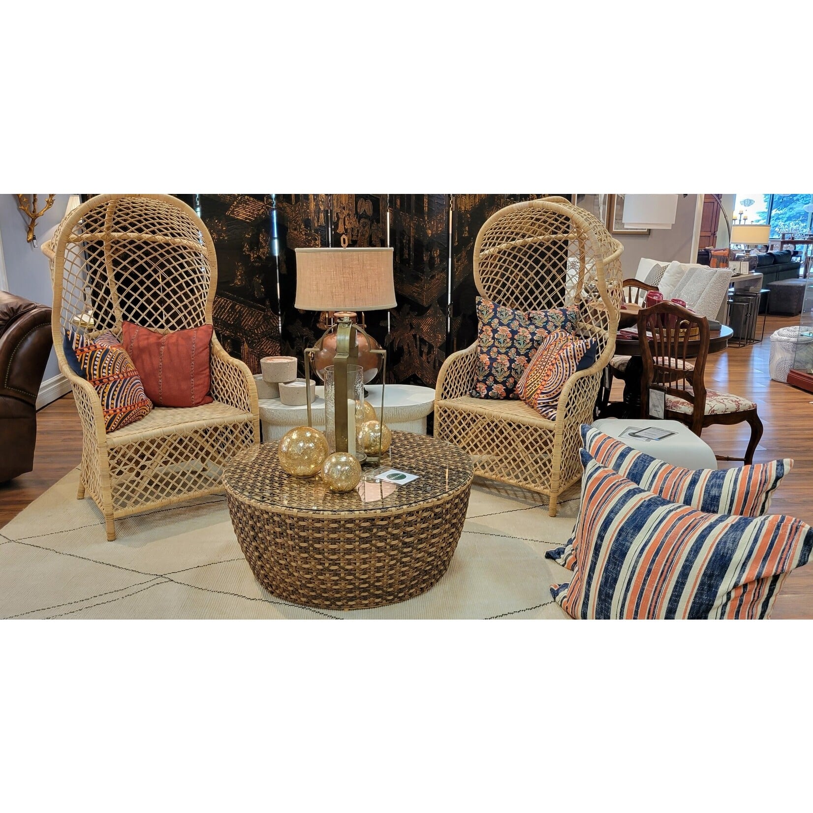 Summer Classics Largo Woven Rattan Resin Outdoor Coffee Table