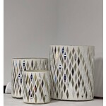 Two's Company White Mirror Candleholders Set of 3
