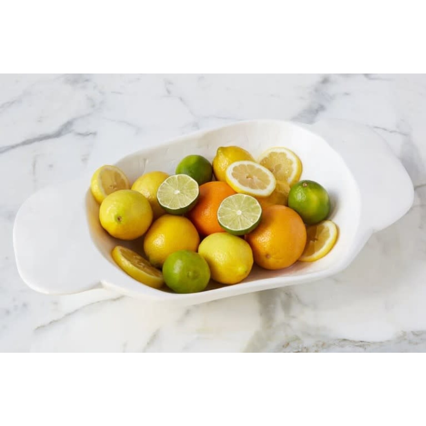 etuHOME Vintage White Dough Bowl Small
