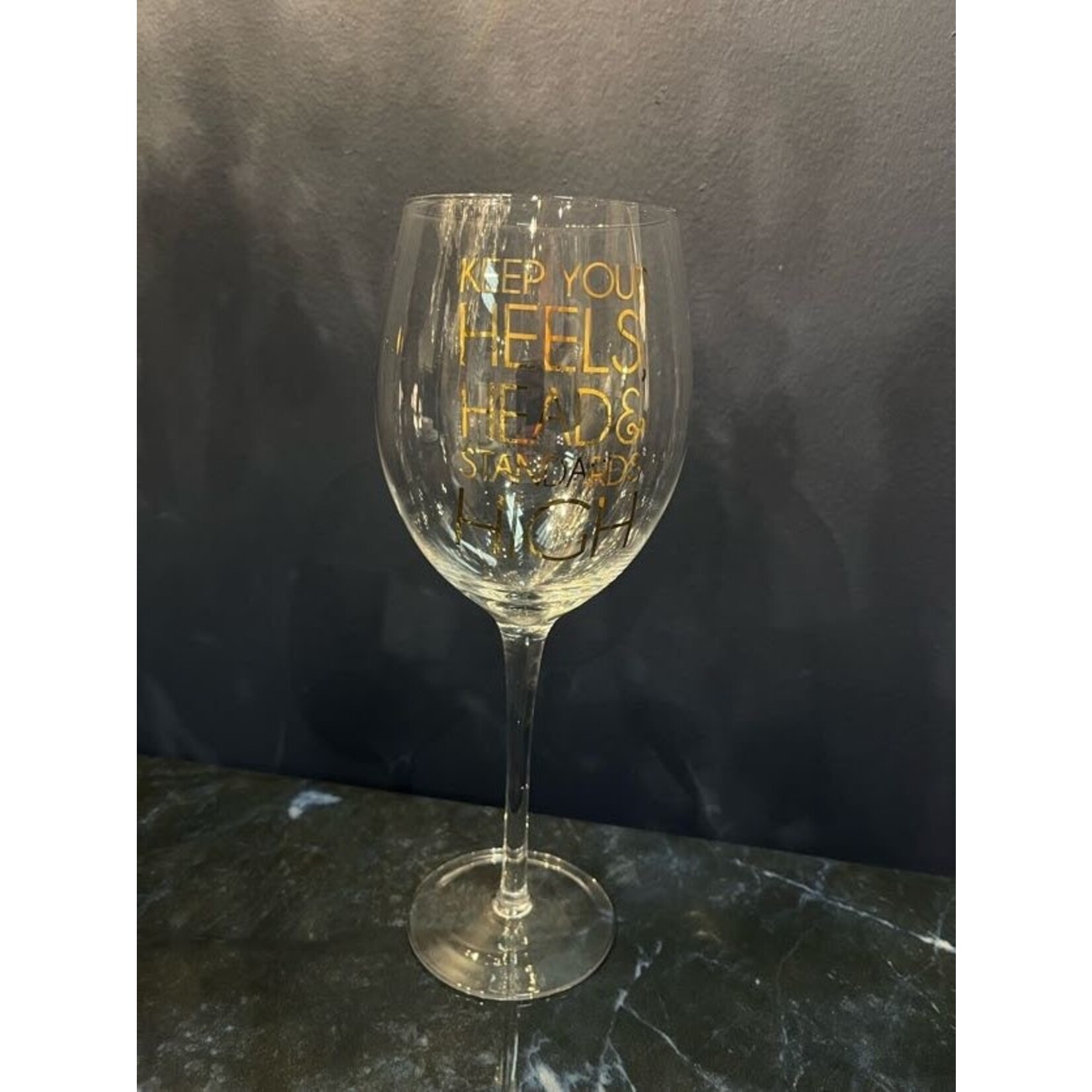 Two's Company Go Glam Wine Glass