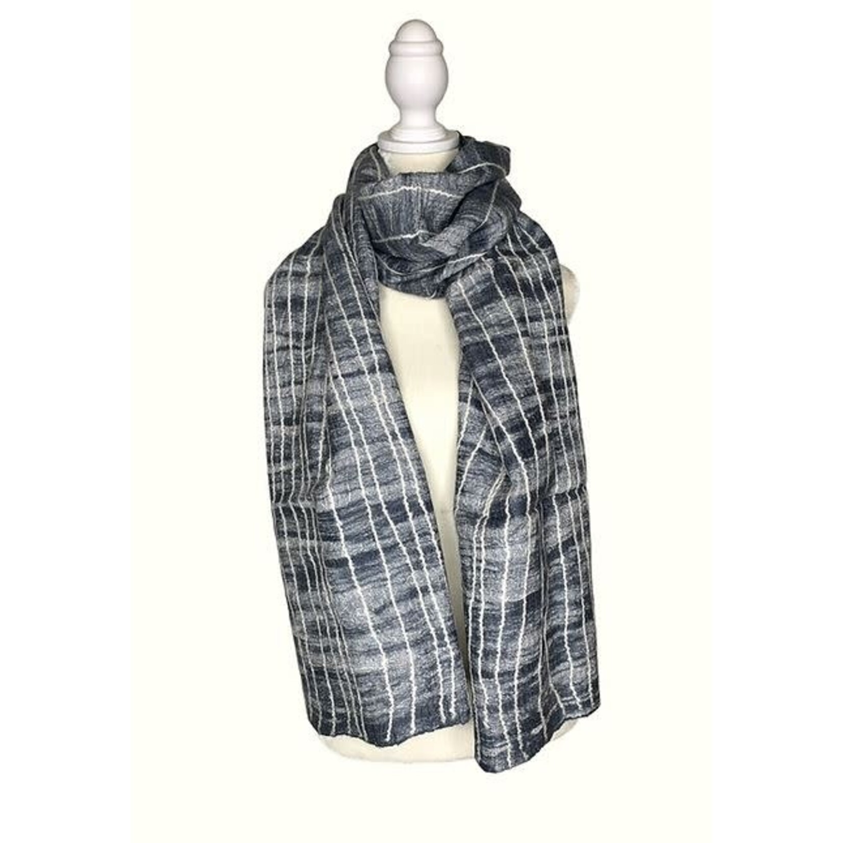 Pomegranate Moon Gray Smoked Silk Scarf