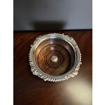 Corbell Silver Wine Coaster Shell & Gadroon with Center Disc English Silver Plate