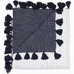 John Robshaw Textiles Sahati Ink Handstitched Throw