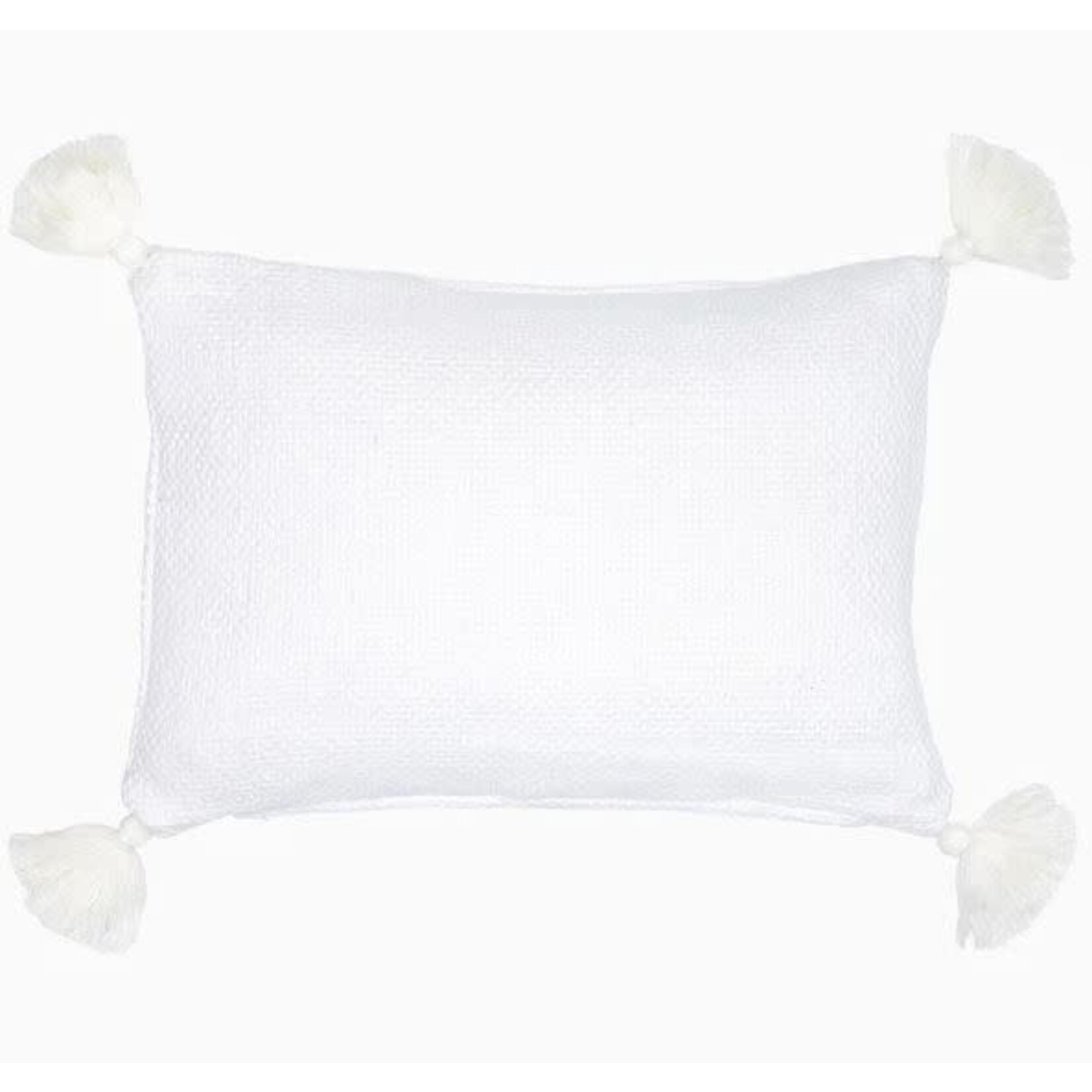 John Robshaw Textiles Woven Ivory Kidney Pillow  with Insert 12x18