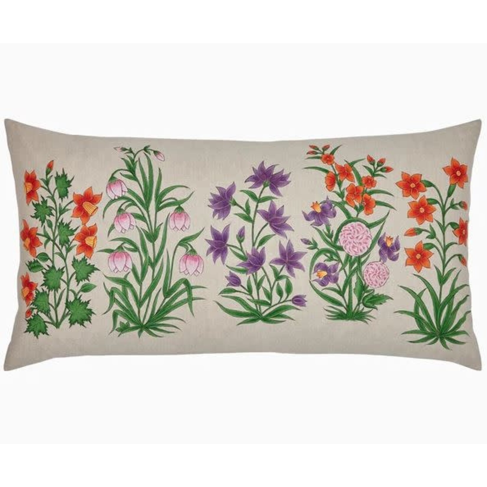 John Robshaw Textiles Garden Party Bolster Pillow with Insert 17"x32"