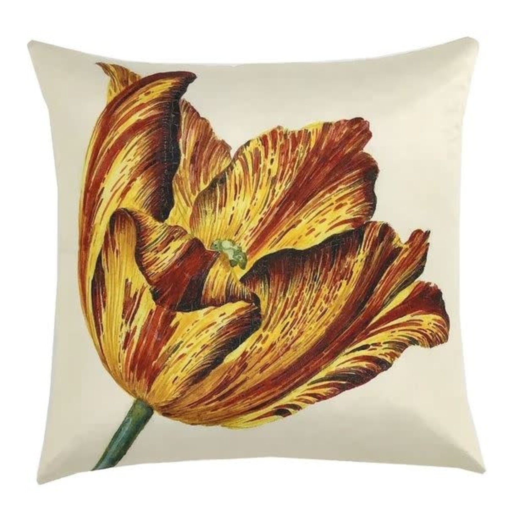 Poetic Pillow Mustard Tulip A Throw Pillow 22x22