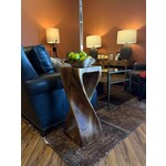 Tremont Floral Acacia Wooden Stool 12x30