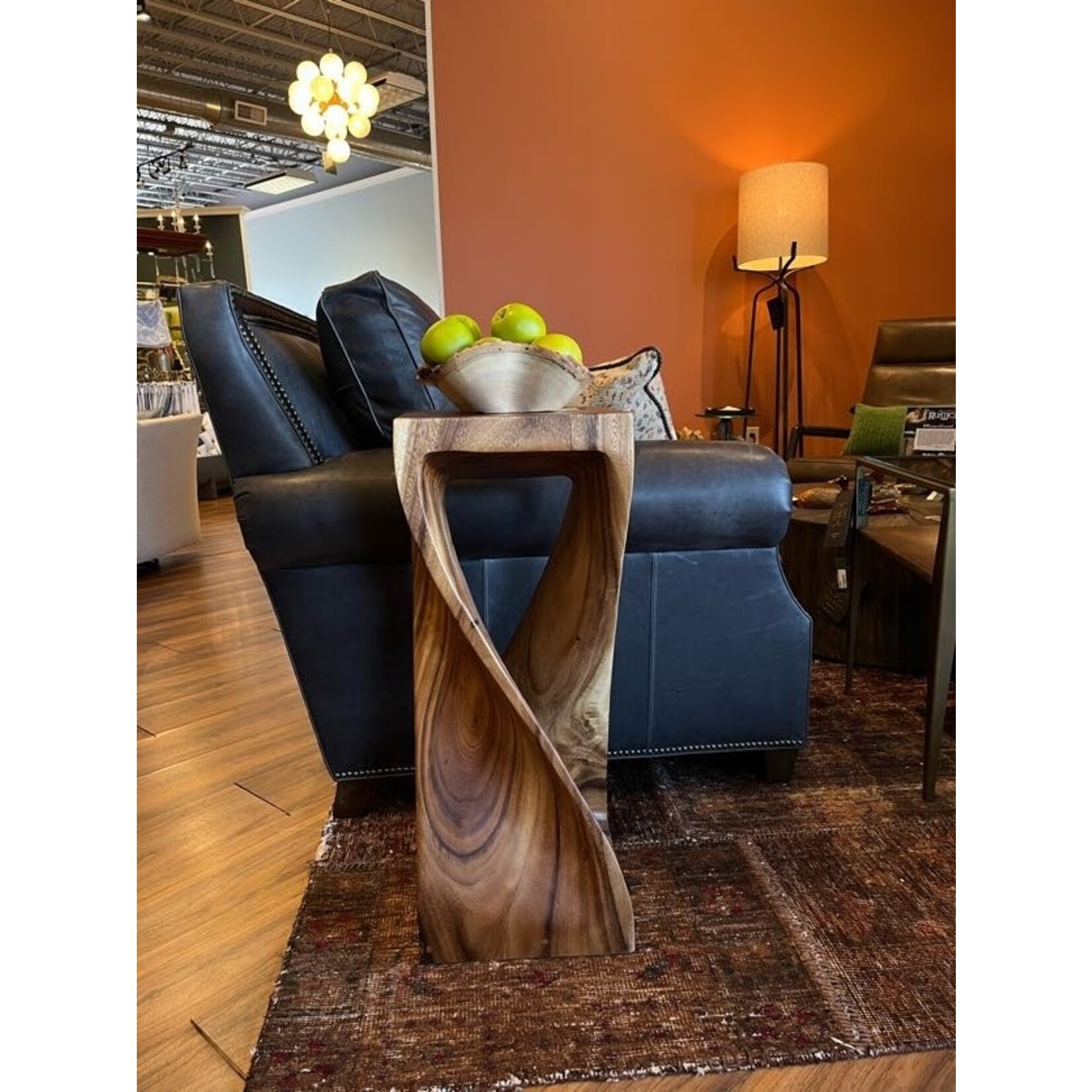 Tremont Floral Acacia Wooden Stool 12x30