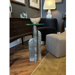 Union Home LLC Archway Drink Table Green Strata Marble