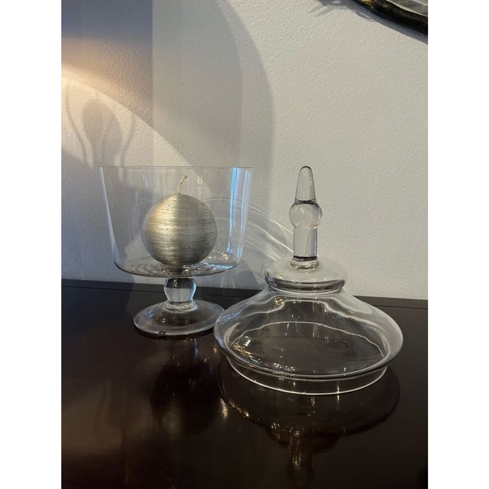 Two's Company Glass Lidded Temple Jar