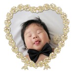 Olivia Riegel Gold & Crystals Contessa Heart Frame 3.5"