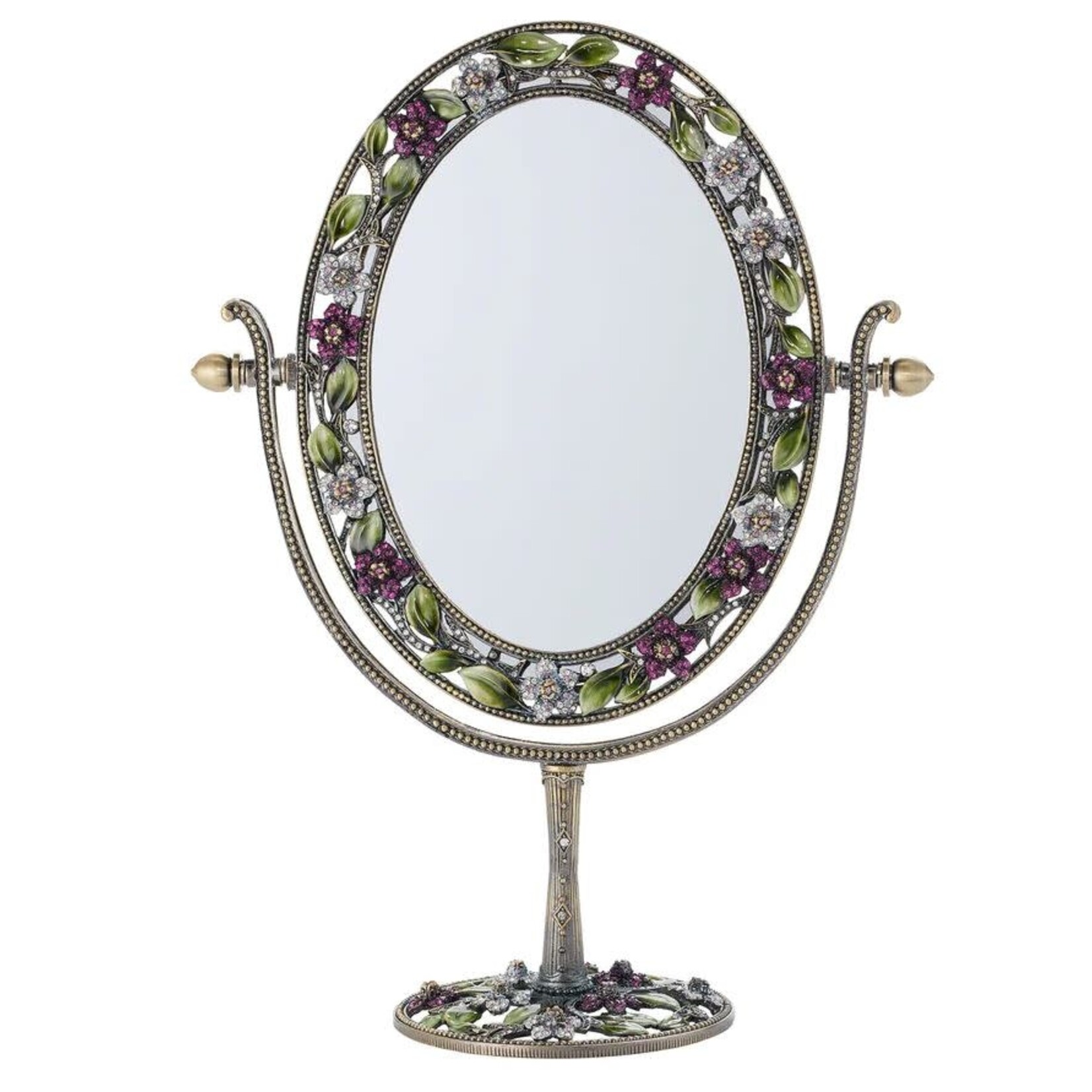 Olivia Riegel Sophie Oval Bronze Magnified Standing Mirror