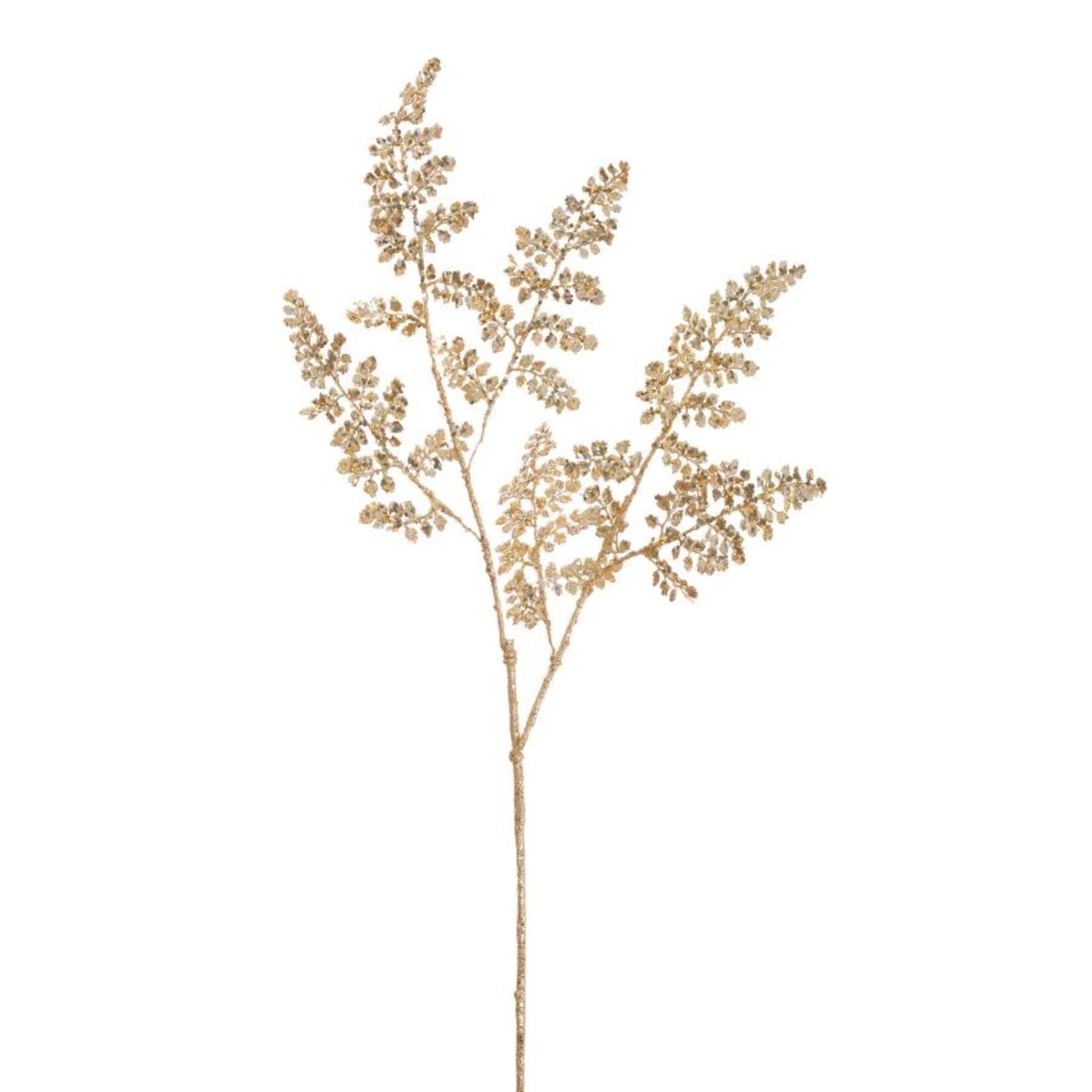 Winward Floral & Seasonal Decor Artificial Gold Gilded Maidenhair Fern Stem 33"