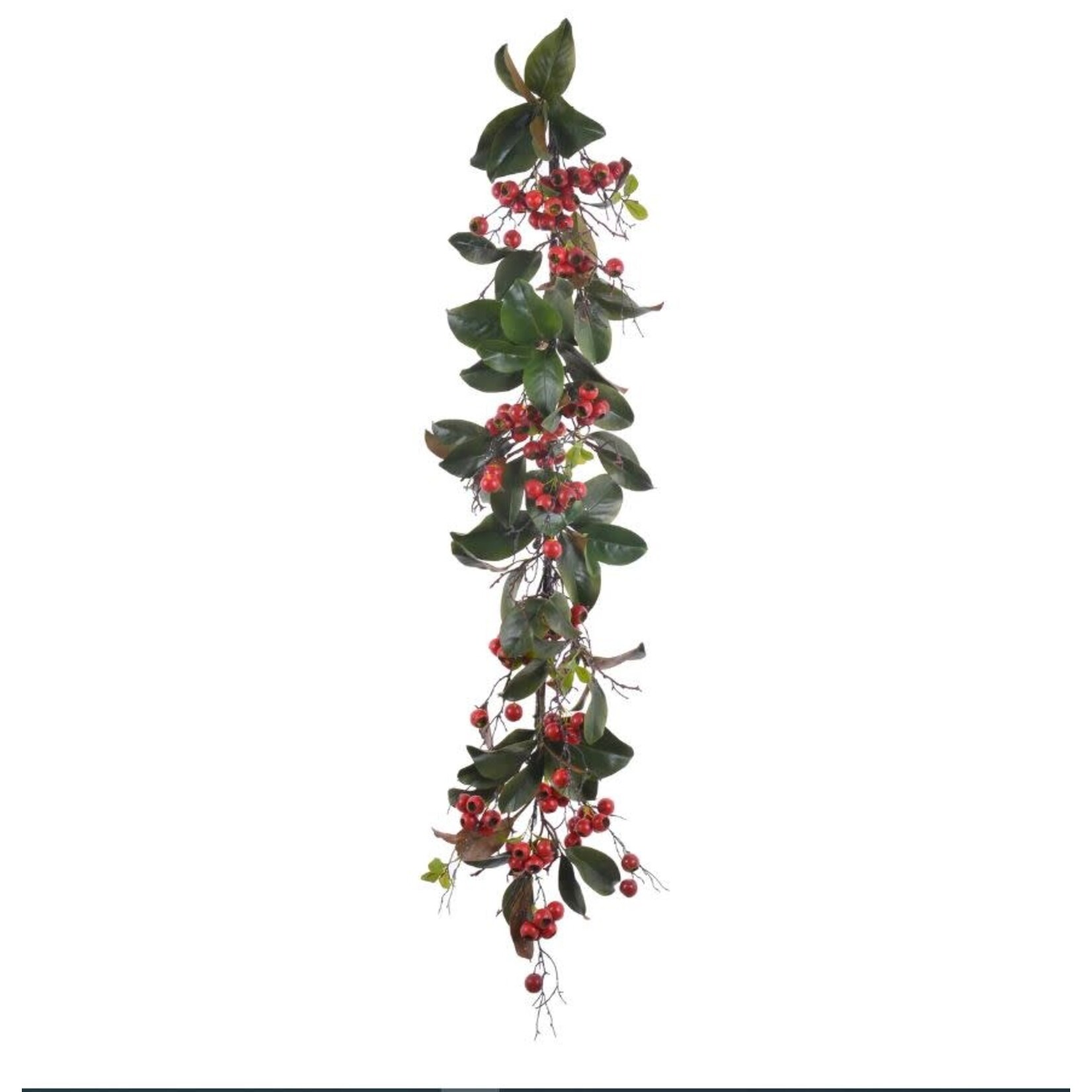 Winward Home Faux Holiday Deluxe Red Berry Garland 5'