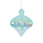 Jim Marvin Enterprises Aqua Finial Ornament 6''
