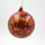 Jim Marvin Enterprises Glitter Glass Ball Ornament  Purple BR  5"