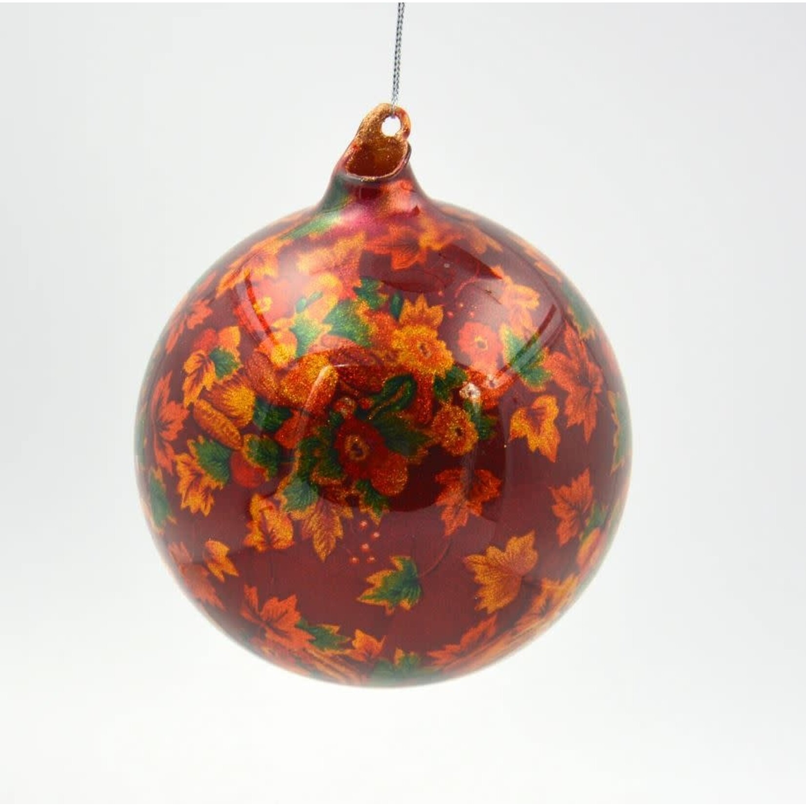 Jim Marvin Enterprises Glitter Glass Ball Ornament  Purple BR  5"
