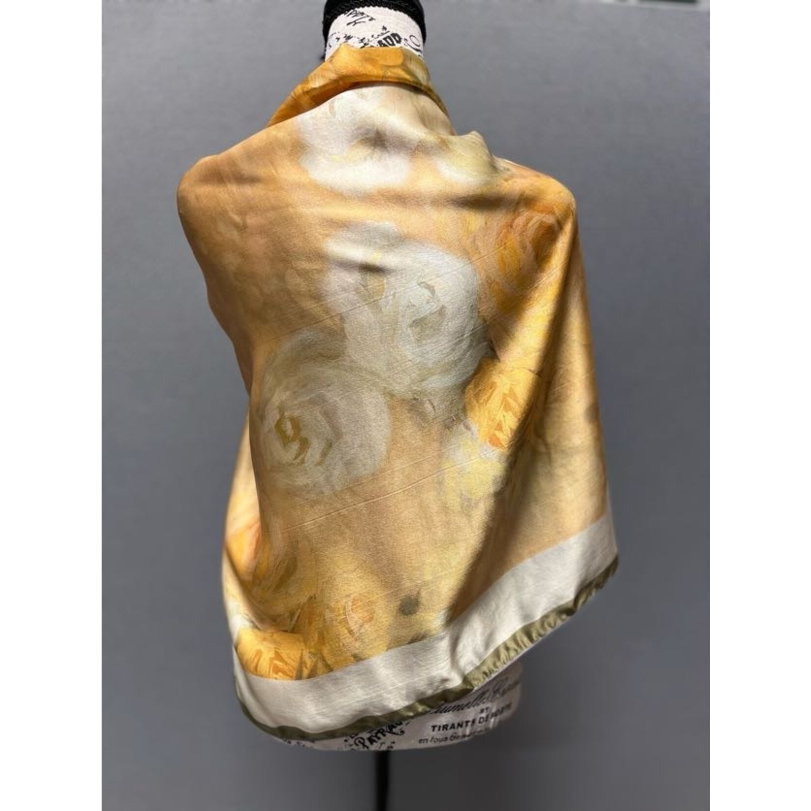 Poetic Pillow Canary Rose & Ivory Silk Scarf