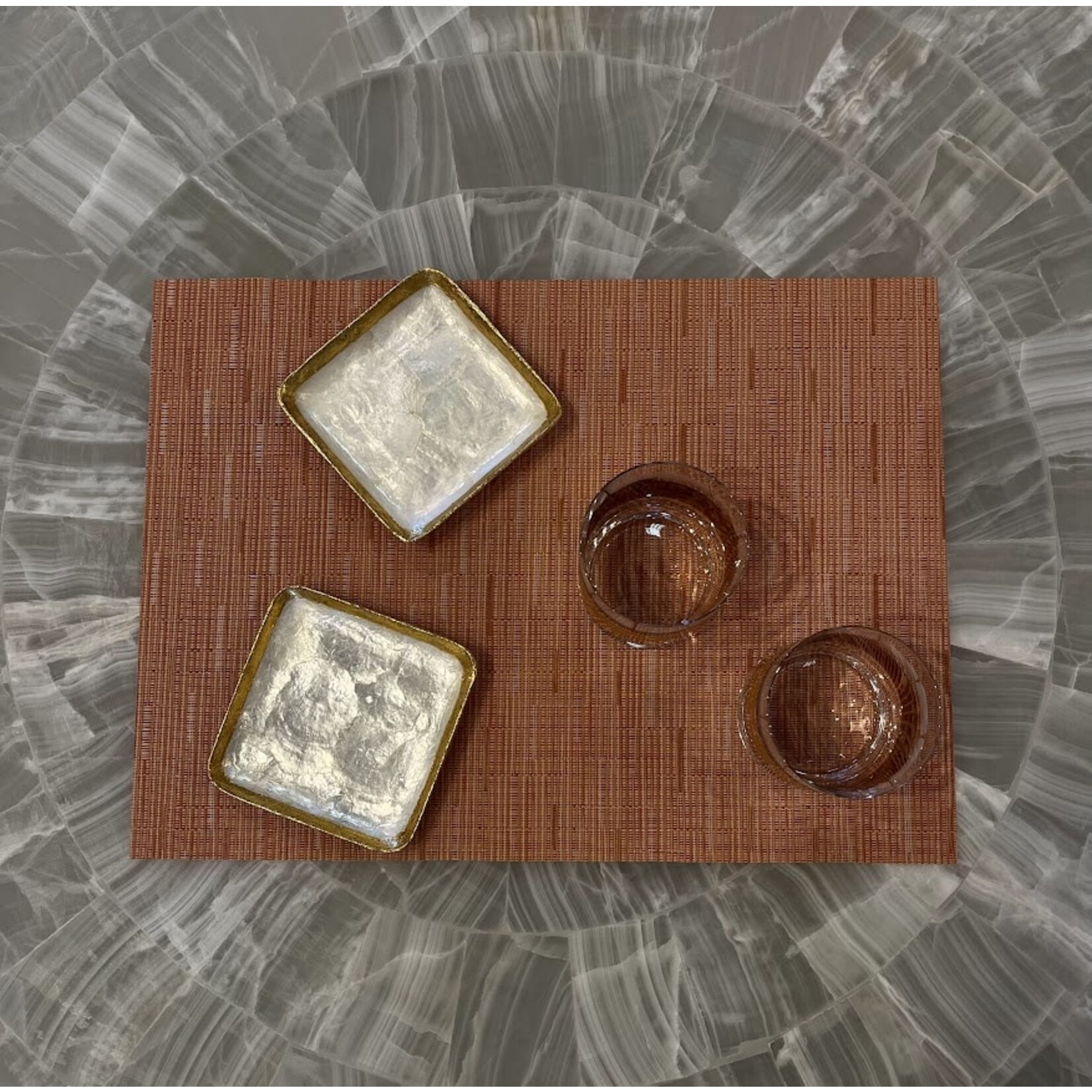 Chilewich Coral Basktweave Indoor/Outdoor Placemat 14"x19"