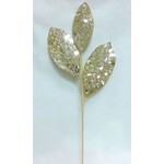 Winward Floral & Seasonal Decor Mosaic Mirror Magnolia Pick 20'' Gold