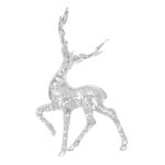 Winward Home Silver Metallic Deer Ornament 6"