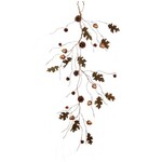 Winward Floral & Seasonal Decor Faux Oak Leaf & Gold Acorn Garland 38"