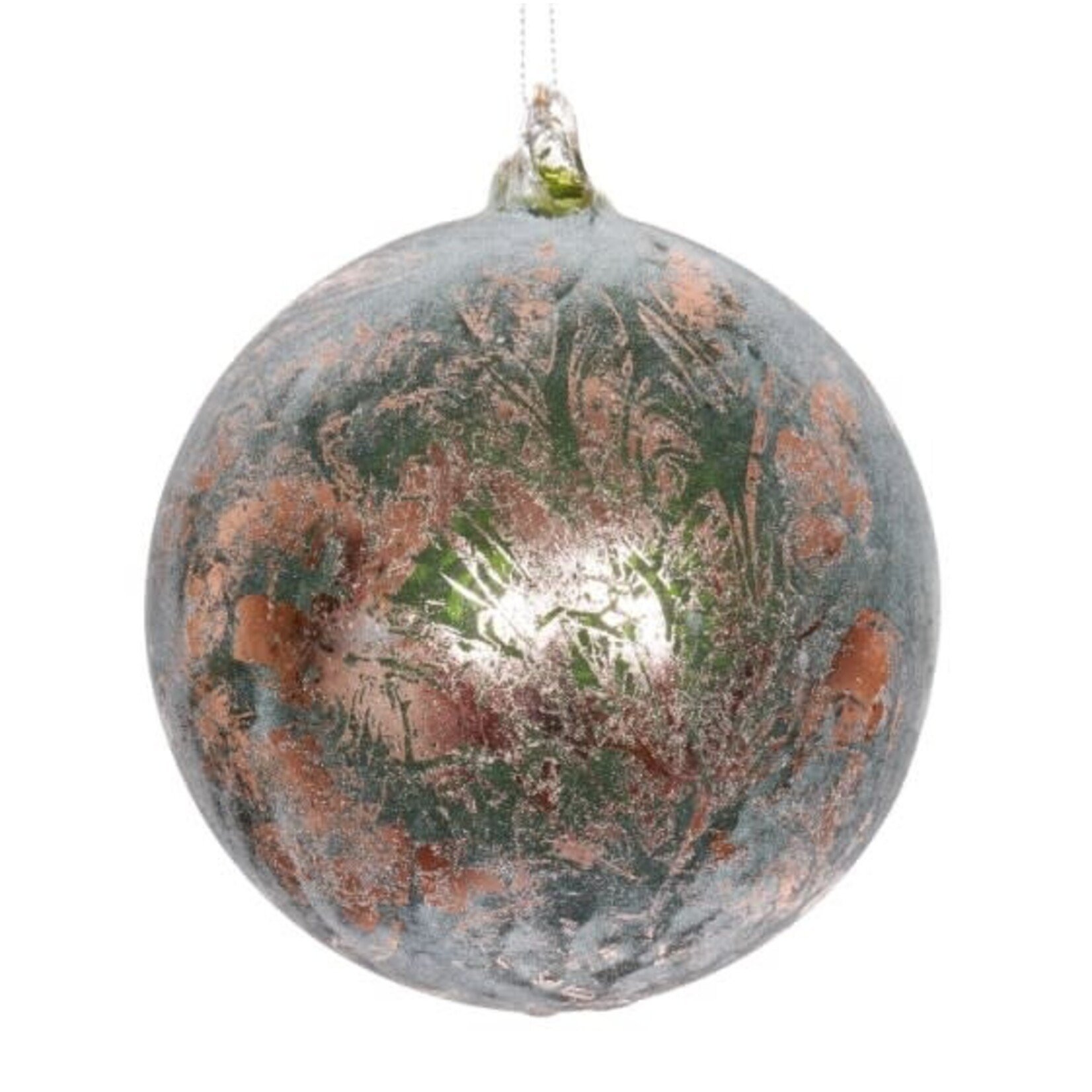 Jim Marvin Enterprises Filigree Leaf Green Patina  Ornament 5"