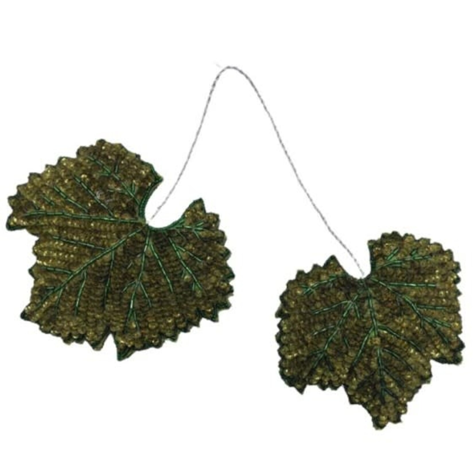 Jim Marvin Enterprises Green Grape Leaf Hanger 5"