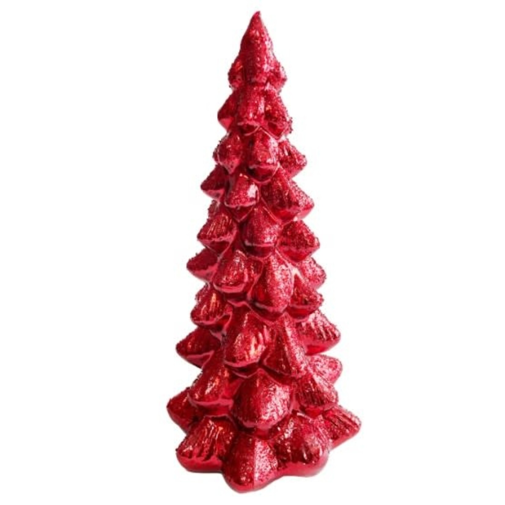 Winward Floral & Seasonal Decor Red Glass Christmas Tree