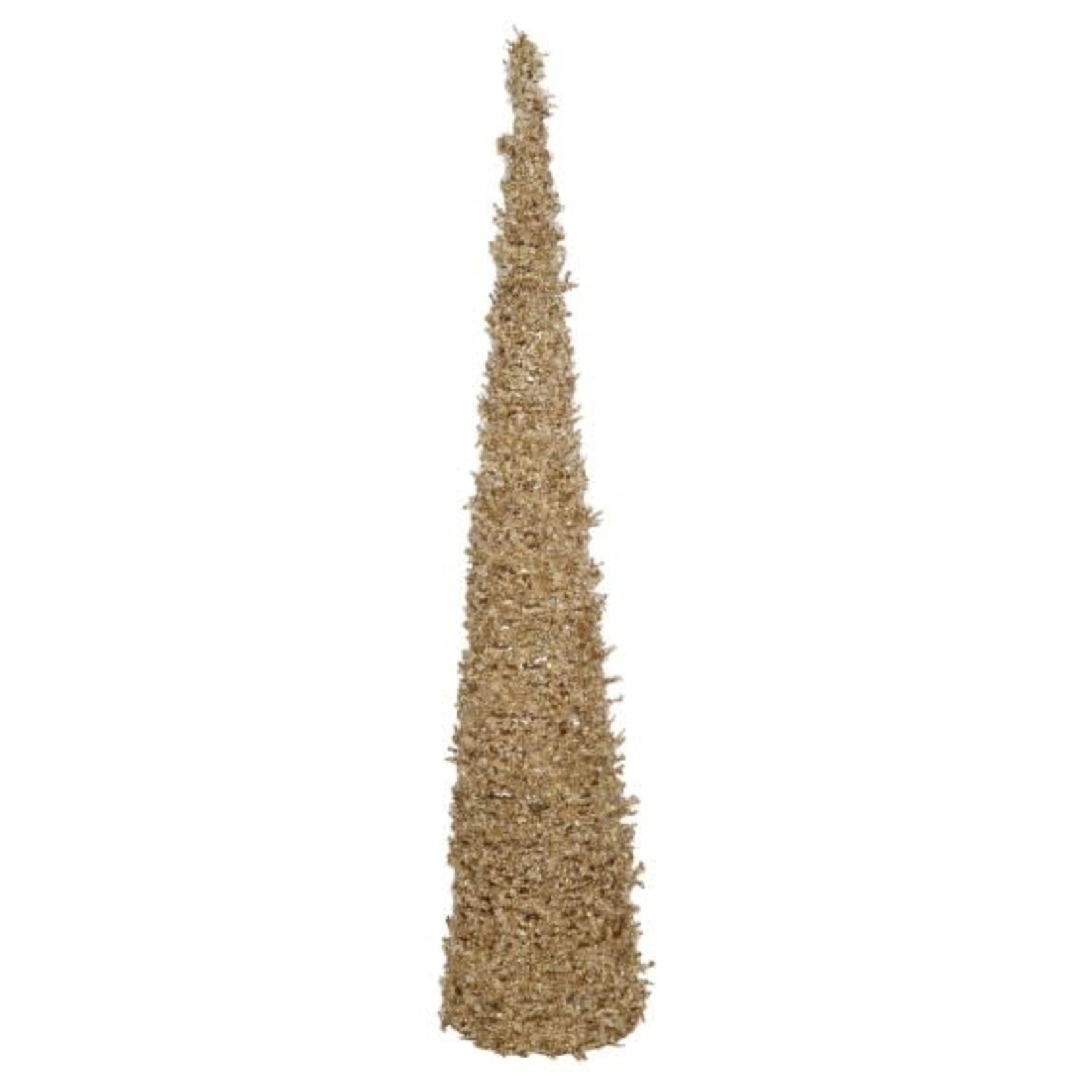 Winward Floral & Seasonal Decor Ice Cone Tree Gold & Clear Crystal