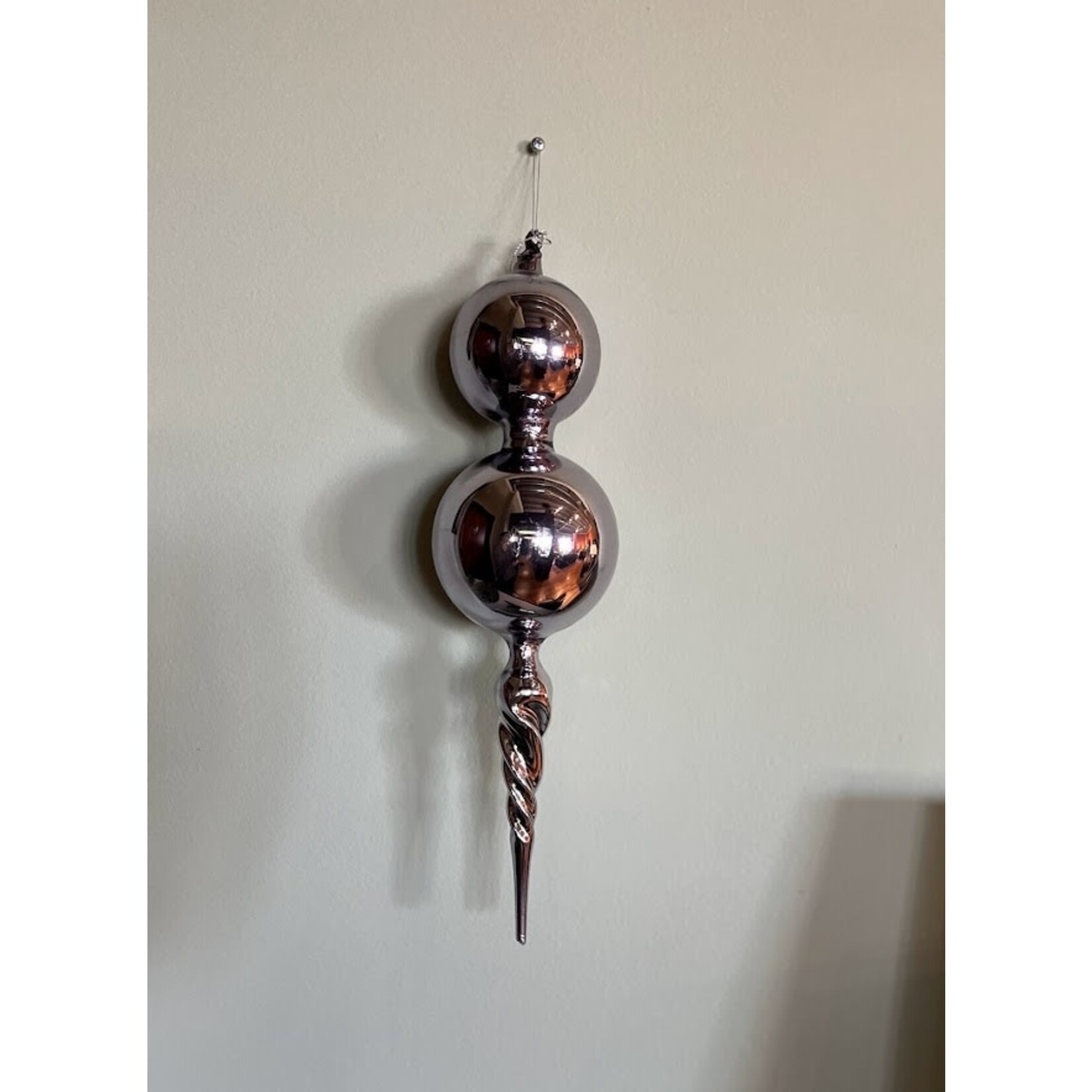 Jim Marvin Enterprises Shiny Silver Finial Ornament